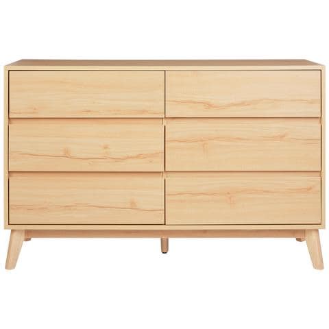 Cassettiera Con 6 Cassetti Legno Chiaro Sardis - Foto 7