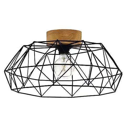 Plafoniera Industrial Padstow 1 Luce Metallo Nero - Foto 1