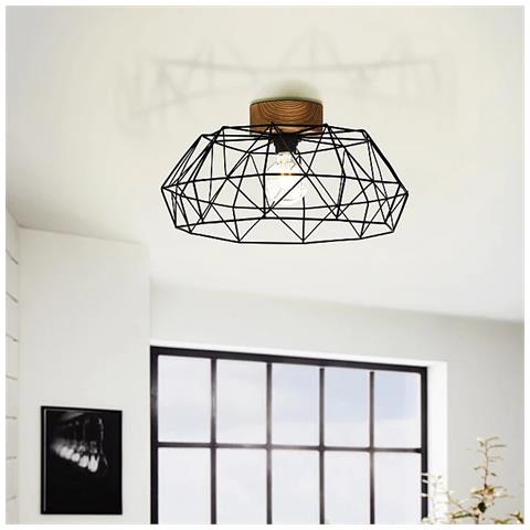 Plafoniera Industrial Padstow 1 Luce Metallo Nero - Foto 2