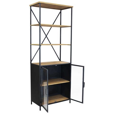Scaffale In Acciaio E Legno A 5 Ripiani Linea Classic - Foto 2