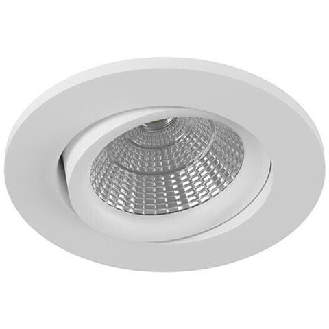 Faretto Led Cob 3 W Luce Bianca 6500k A Incasso Orientabile Bordo Bianco P-45-bf - Foto 1