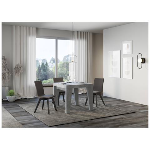 Tavolo Allungabile 90x90/246 Cm Naxy Premium Cemento - Foto 4