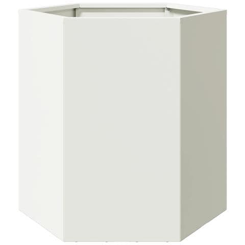 Fioriera da Giardino Bianca Esagono 46x40x45 cm in Acciaio - Foto 1