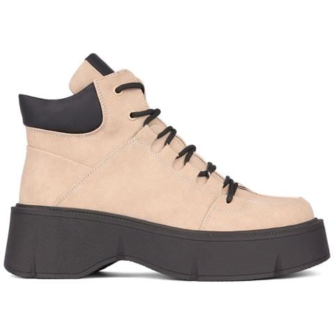 Beige Black Casual Closed Booties Stivaletti Daim [camoscio Sintetico /nabuk] Scarpe Donna Beige Eu 37, 948021/05-04 - Foto 2