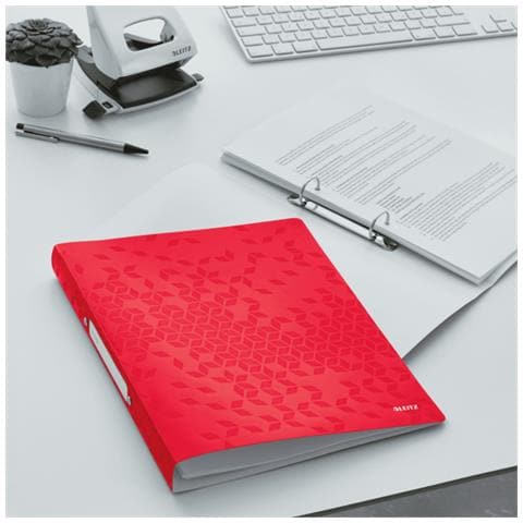 Leitz Wow Raccoglitore Ad Anelli A4 Rosso - Foto 3