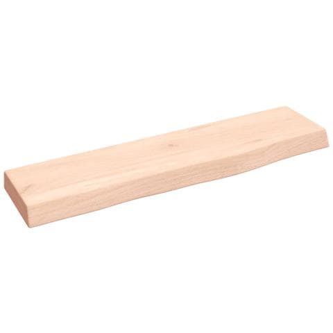Ripiano A Parete 40x10x2 Cm Legno Massello Rovere Non Trattato - Foto 2