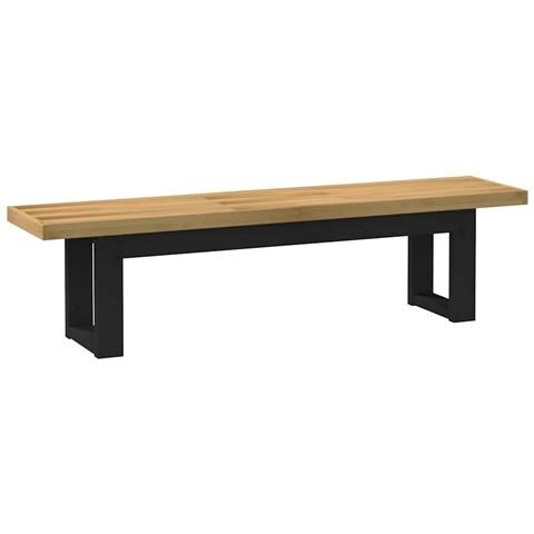 Panca Pranzo Noain Gambe A Forma U 180x40x45 Cm Legno Massello - Foto 1