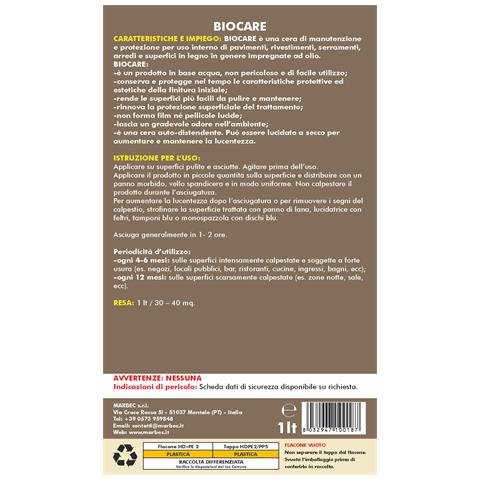 Biocare 1lt - Cera Per Legno Oliato - Foto 3