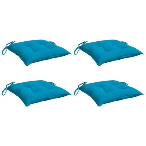 Cuscini Per Sedia 4pz Azzurro 40x40x7 Cm In Tessuto Oxford - Foto 3