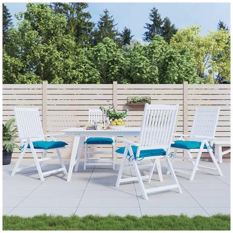 Cuscini Per Sedia 4pz Azzurro 40x40x7 Cm In Tessuto Oxford - Foto 1