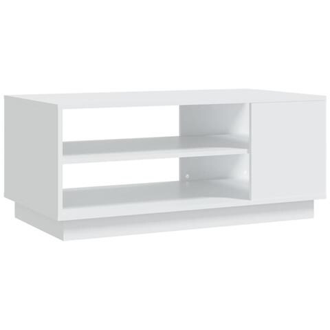 Tavolino Da Salotto Bianco 102x55x43 Cm In Truciolato - Foto 1