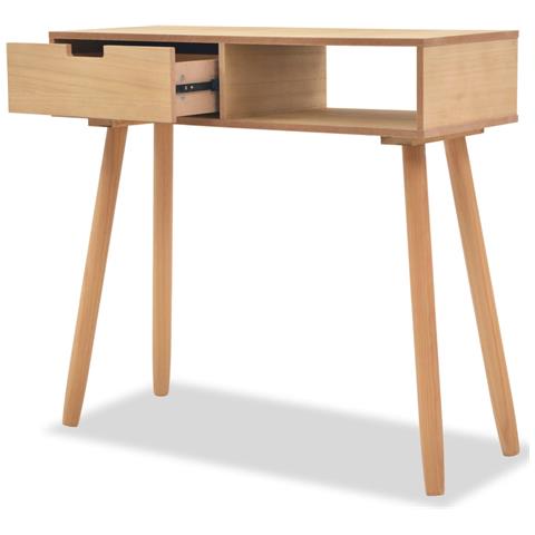 Lusso Casadino - Tavolo Consolle In Legno Di Pino Massello 80x30x72 Cm Marrone - Foto 1