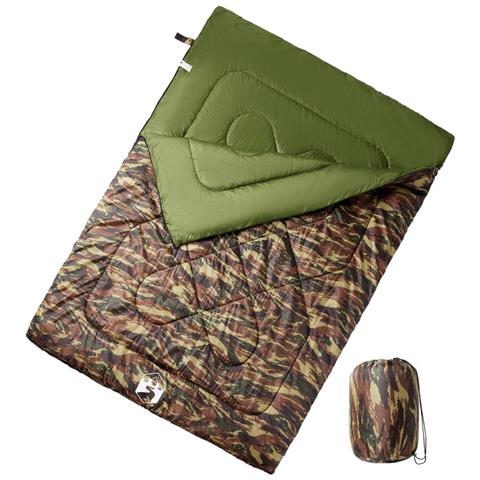 Sacco Pelo Doppio Campeggio Con Cuscini Per Adulti 3-4 Stagioni - Foto 2