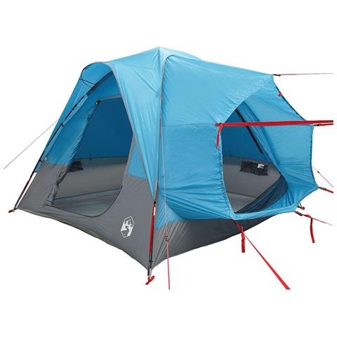 Tenda da Campeggio per Auto per 4 Persone Blu Impermeabile - Foto 2