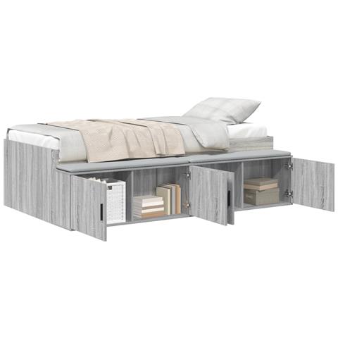 Struttura Letto Grigio Sonoma 90x190 cm - Foto 1