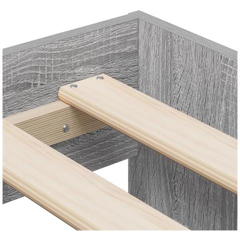 Struttura Letto Grigio Sonoma 90x190 cm - Foto 9