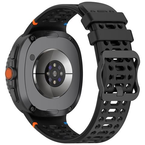 Cinturino In Silicone Traspirante Con Fibbia A D Per Samsung Galaxy Watch 8/8 Classic Black - Foto 4