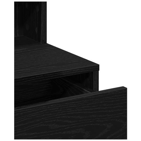 Tavolo da Trucco con cassetto Rovere nero 80 x 41 x 134.5 cm - Foto 9