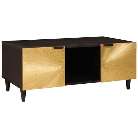 Tavolino da salotto Nero e Oro 100 x 54 x 40 cm - Foto 1
