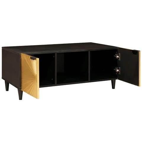 Tavolino da salotto Nero e Oro 100 x 54 x 40 cm - Foto 2