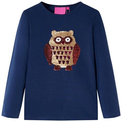 Maglietta da Bambina Maniche Lunghe Blu Marino 104 - Foto 1