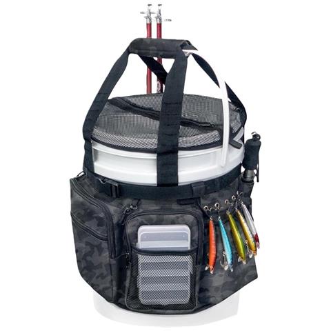 Borsa Portaoggetti Per Attrezzatura Da Pesca In Tessuto Oxford - Organizer A Secchiello Multi-tasca - Foto 1