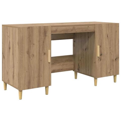 Scrivania Rovere artigianale 140 x 50 x 75 cm Legno multistrato - Foto 1