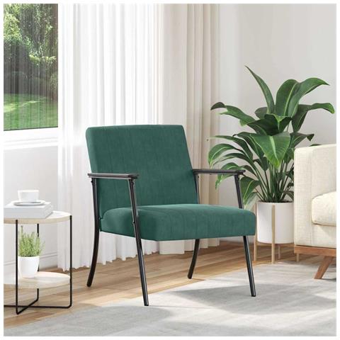 poltrona Verde Scuro 59 x 75 x 78 cm Velluto - Foto 2