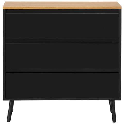 Cassettiera Desi 3 Cassetti Colore Nero - Foto 2
