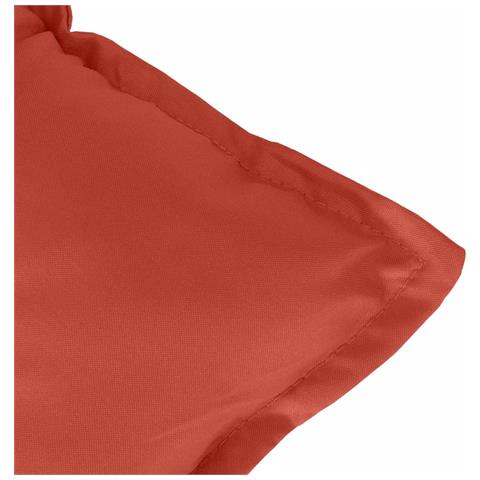 Cuscini Sedia Schiena Bassa 6 pz Rosso Mélange 100x50x7 Tessuto - Foto 9