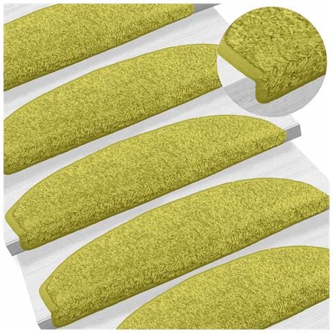 Tappetini per scale autoadesivi 15 pcs Verde 80 x 24,5 x 3,5 cm - Foto 2