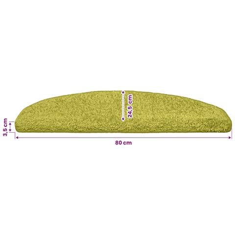 Tappetini per scale autoadesivi 15 pcs Verde 80 x 24,5 x 3,5 cm - Foto 9