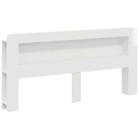 Testata del letto Bianco Lucido Legno ingegnerizzato - Foto 1
