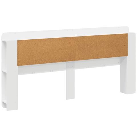 Testata del letto Bianco Lucido Legno ingegnerizzato - Foto 8