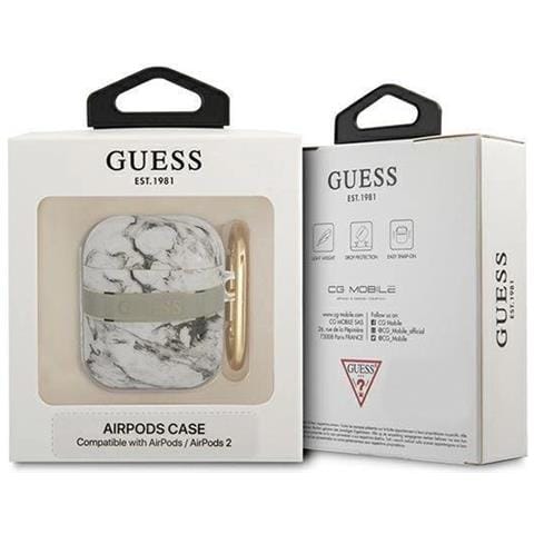 Indovina Gua2hchmag Airpods Custodia Grigia /collezione Di Cinturini Grigi Marmorizzati - Foto 3