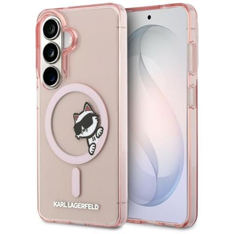 Karl Lagerfeld Peekaboo Choupette Custodia Protettiva Per Samsung Galaxy S26, Rosa - Foto 1
