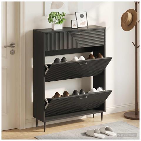 Mobile per scarpe HAARLEM 78 x 24 x 103 cm Legno ingegnerizzato - Foto 2