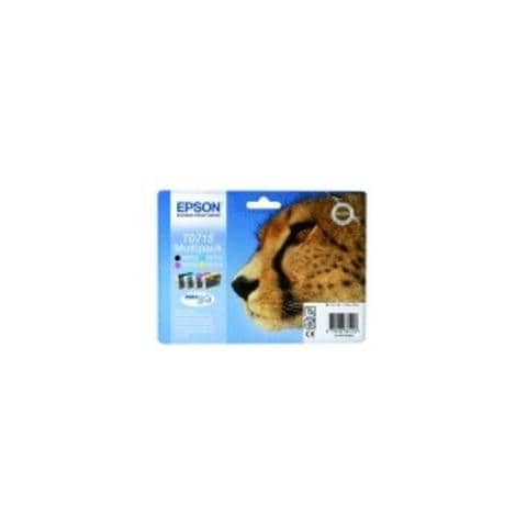 C13T07154020 Cartuccia Ink Originale Nera Ciano Magenta Gialla per Stylus D78 - DX 4000/4050 Capacità 560 Pagine Blister 4 pezzi - Foto 1