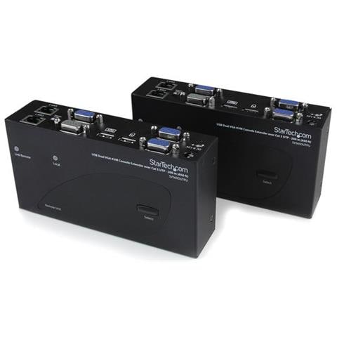 Extender console KVM a doppio VGA USB tramite Cat5 - 200 m - Foto 1
