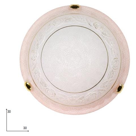ROSY / PL30 - Plafoniera di colore bianco con bordo in ocra sumato 60 watt E27 - Foto 2