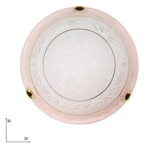 ROSY / PL30 - Plafoniera di colore bianco con bordo in ocra sumato 60 watt E27 - Foto 1