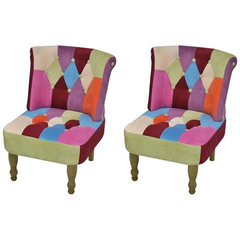 Poltrona Francese Senza Braccioli Con Stoffa Trapuntata 2 Pezzi - Foto 1