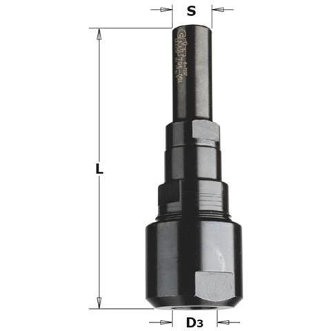 Kit Mandrino Portafrese Dx Con Attacco 12.7mm & Pinza 6.35mm 796.001.01 - Foto 1