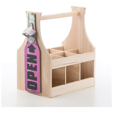 Portabottiglie Vintage Con Apribottiglie Integrato Rosa - Foto 4