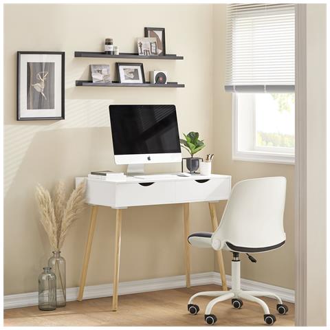 Scrivania Con Cassetti 90x45x77cm Fwt40-wn - Foto 13