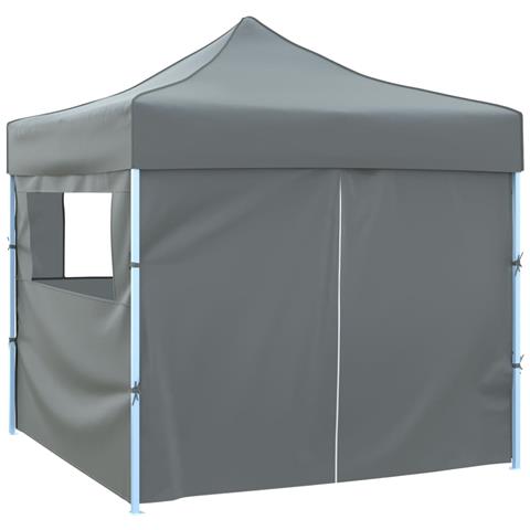 Tendone Per Feste Pieghevole Pop-up Con 4 Pareti 3x3m Antracite - Foto 2