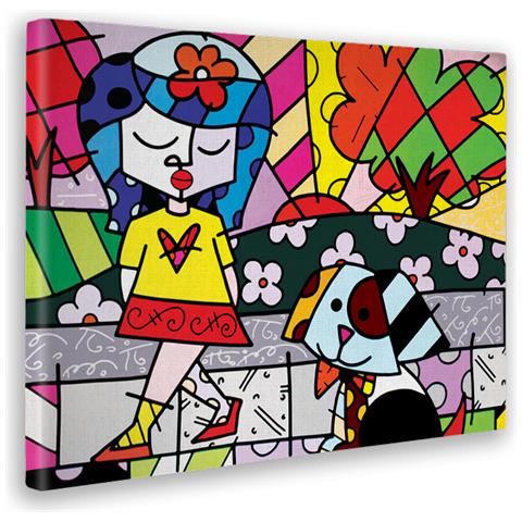 Giallobus Quadro Stampa su Tela Canvas 50 X 70 Cm Romero Britto Campagna Giallobus Quadro Stampa su Tela Canvas 50 X 70 Cm Romero Britto Campagna