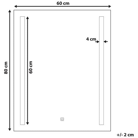 Specchio Da Parete A Led 60 X 80 Cm Martinet Argento - Foto 18