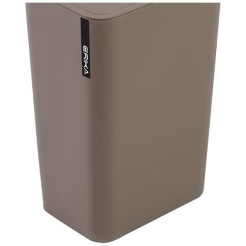 Feridras Pattumiera Con Coperchio Color Tortora E Capacita 8 Lt Serie Erika Eprice