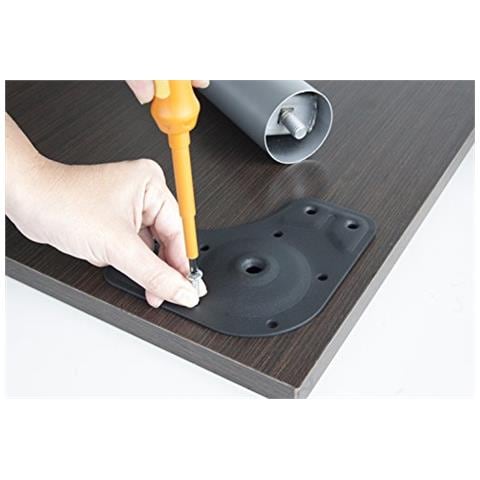 Gamba Regolabile Per Tavolo Ø60x870mm, Kit Di 1 Piede Per Tavolo In Acciaio, Altezza Regolabile 870-890mm, Grigio Metallizzato - Foto 5